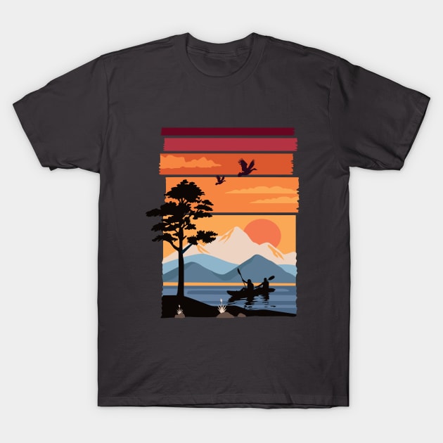 Kayaking - Tandem Kayakers T-Shirt by Kudostees